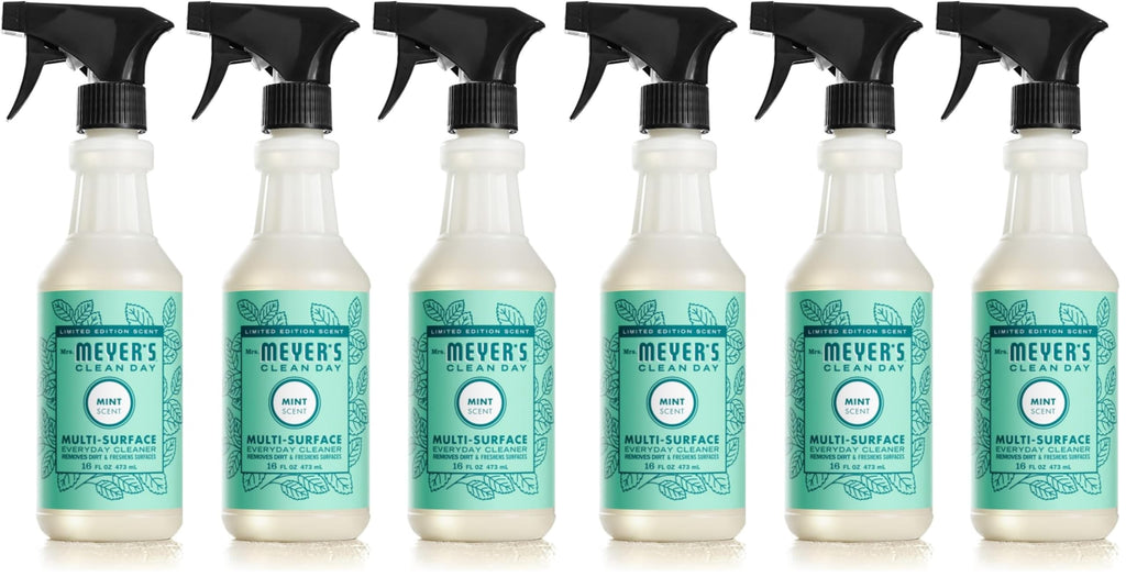 Mrs. MEYER'S CLEAN DAY All-Purpose Cleaner Spray,Limited Edition Mint,16 fl. oz,(Pack of 6)