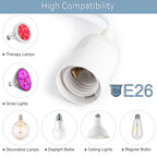JACKYLED Extension Hanging Lantern Cord Cable 2-Pack 20ft UL 360W with E26 E27 Socket On/Off Button Pendant Lighting