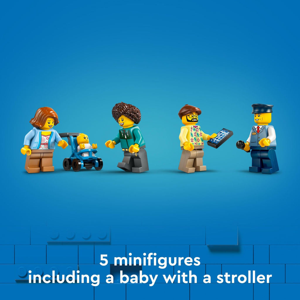 LEGO City Red Double-Decker Sightseeing Bus Toy Vehicle Set, Birthday Gift for 7 Year Olds, London Bus, for Kids, Double-Decker Bus Toy, 5 Characters Including a Baby and Stroller, 60407