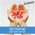 Luden's Sore Throat Relief Lozenges for Minor Everyday Irritation & Dry Mouth, Sugar Free Wild Cherry Flavored Drops, 25 Count, Pack of 12