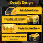 2-Packs 8000mAh Replace for Dewalt 20V Max Battery Compatible with DCB206 DCB201 DCB203 DCB207 DCB205 DCB204 Compatible with Dewalt 20V Cordless Power Tools and Chargers