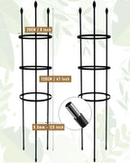 2-Pack Garden Trellis for Climbing Plants Outdoor Indoor, 47-Inch Adjustable Metal Trellis for Potted Plants, Tall Plant Support for Jasmine, Clematis and Other Climbing Flowers