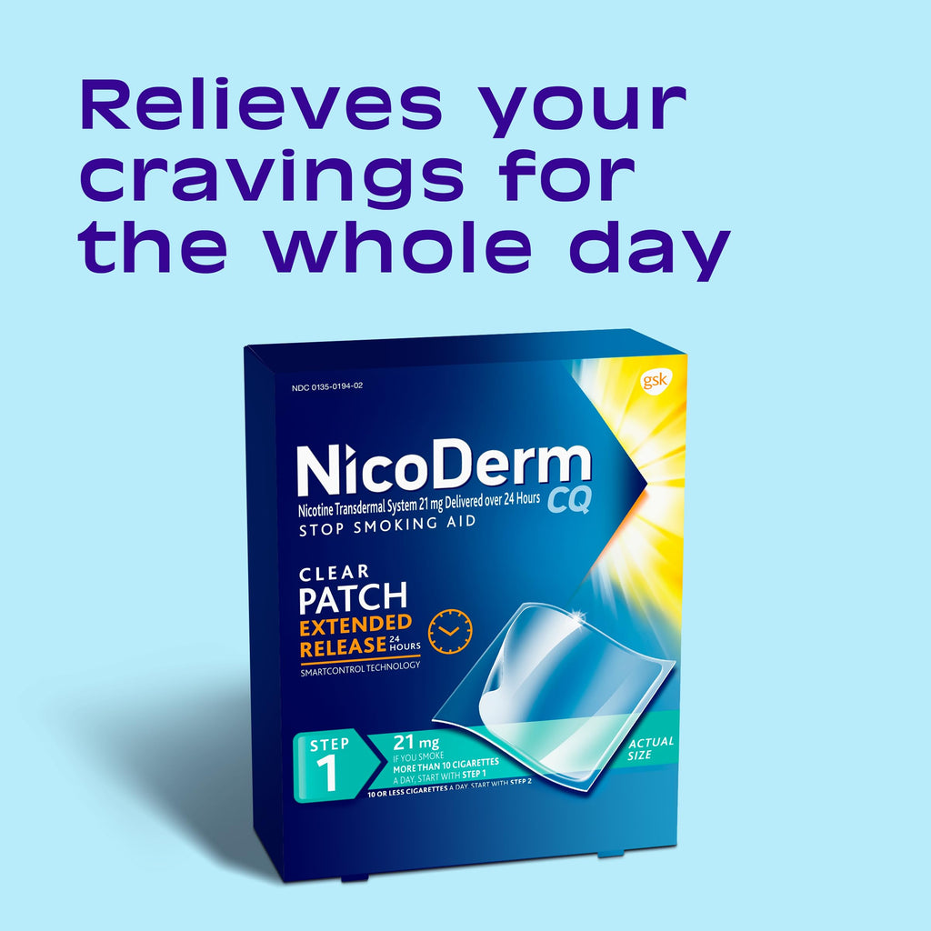 NicoDerm CQ Nicotine Patches and Support Program 21 mg, Step 1 - 21 Ct