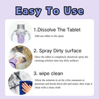 Multi-Purpose Cleaning System,Clean Spray Cleaner For Ovens,Spray Oven Cleaner,Multi-Surface Cleaners With Concentrated Cleaning Tablets,Sided Cleaning Agent Suitable For Households