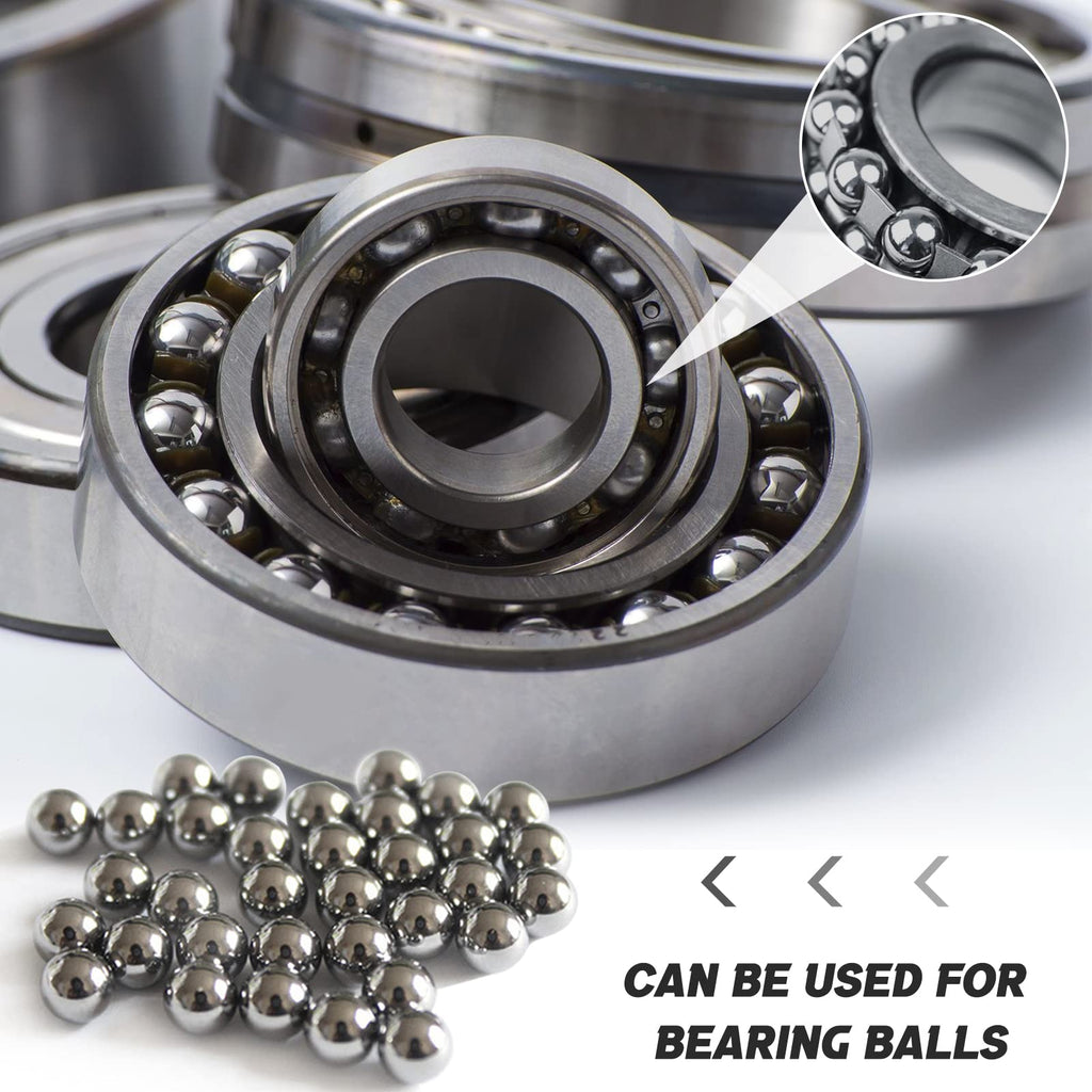 100 Pieces 1/2"(0.5'') Steel Bearing Balls Precision Bearing Steel Ball Assortment Kit(13mm)