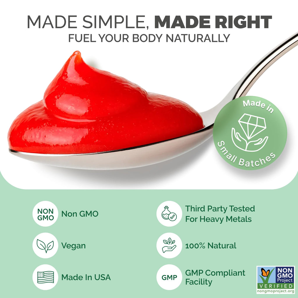 EverSmith Organics - Wildcrafted Irish Sea Moss Gel | Made in USA | Rich in Vitamins & Minerals | Sea Moss Gel Raw | Nutritional Supplement | Strawberry (16 oz)