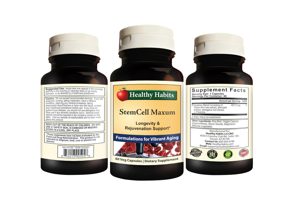 Healthy Habits StemCell Maxum - Plant-Based Support Supplement, 60 Veg Caps
