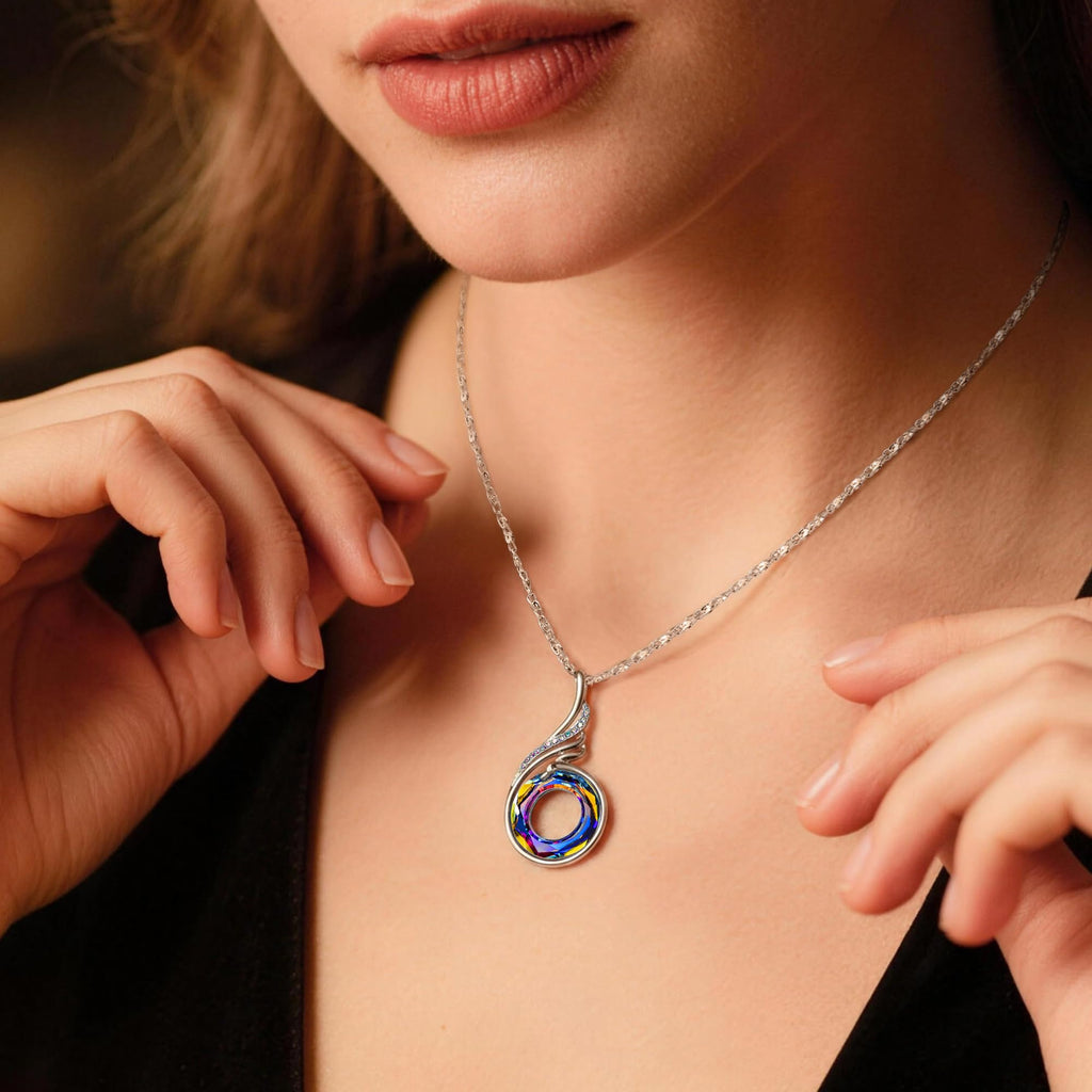 Kate Lynn Phoenix Necklaces for Women Crystal Pendant Necklace Jewelry Birthday Gifts for Women Christmas Mothers Day Gifts for Mom Wife Daughter Gift for Girlfriend Best Friends Lady