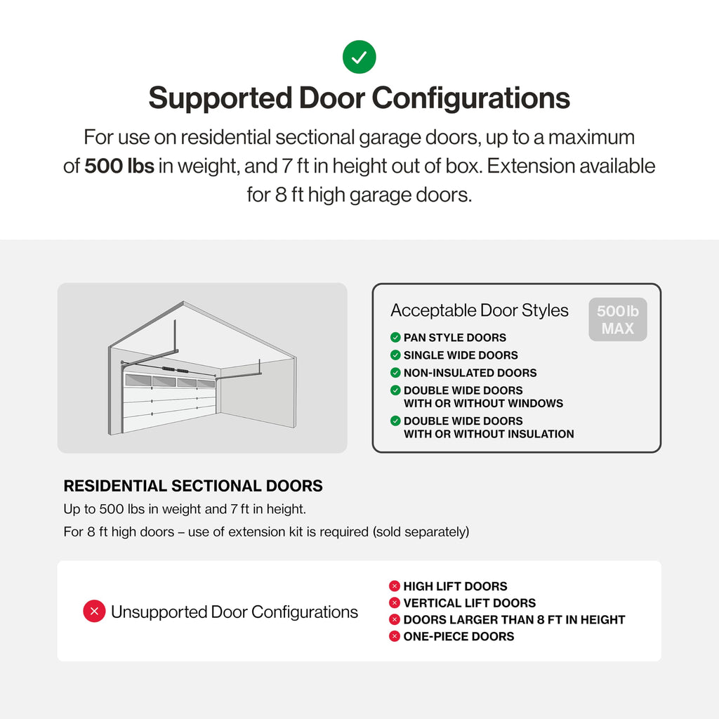 Genie Chain Drive 750 3/4 HPc Garage Door Opener w/Battery Backup - Heavy Duty - Operate your garage door when the primary power is out - Wireless Keypad Included, Model 7035-TKV,BLACK
