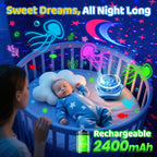 Night Light for Kids Sensory Toys, 6 Films Star Projector Light for Bedroom