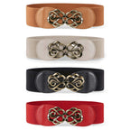 JASGOOD Women Stretchy Belts for Dresses Vintage Elastic Wide Waist Belts, Halloween Cosplay Belt