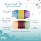 Fresh Products Eco Bowl Clip Toilet Air Freshener, Variety Pack, 6-Pack