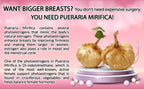 Pueraria Mirifica Capsules - Natural Breast Enhancement Pills for Women - Breast Enlargement Pills - Breast Growth, Vaginal Health, Menopause Relief, Skin & Hair Health - 90 Vegan Capsules