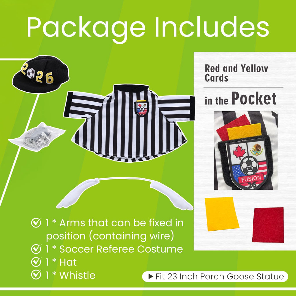 EKOREST Referee Porch Goose Outfits for 23 Inch Statue