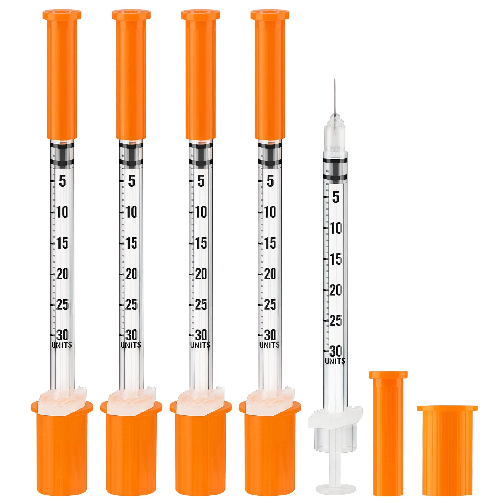 100 Pack 0.3ml/cc 31G 5/16Inch Syringes, Lab Syringes, Individual Package