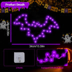 Bstge Halloween Window Lights, 2 Pack LED Waterproof Timer Indoor Decor