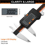 HARDELL Digital Caliper 6 Inch, Caliper Measuring Tool with Large LCD