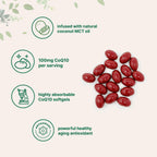 Micro Ingredients CoQ10 100mg Per Serving | 240 Softgels Made with Coconut MCT Oil | High Absorption Coenzyme Q10 as Ubiquinone | Non-GMO
