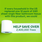 Seventh Generation Toilet Paper Recycled Bath Tissue 4-Pack 100% Recycled Paper 2-ply without Chlorine Bleach 12 Rolls