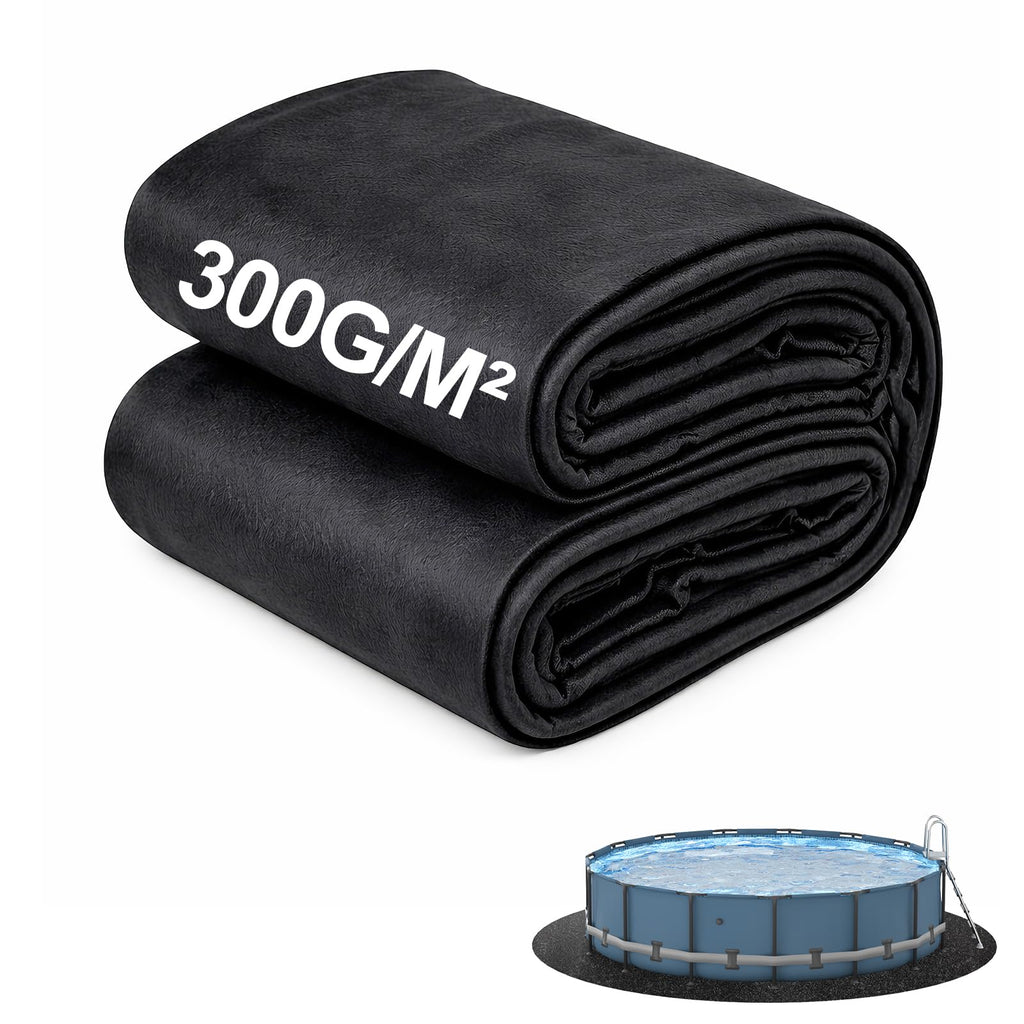 Abimars Pool Pads for Above Ground Pool, 18' Round Seamless Pool Liner Pad for Underfoot Comfort, Puncture-Resistant Pool Liner Protection Mat, Eco-Friendly Fabric