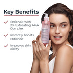 Eucerin Radiant Tone Face Cleanser Gel with 2% Exfoliating AHA Complex, Gentle Face Wash Improves Skin Clarity and Boosts Radiance, All Skin Types, 6.8 Fl Oz Bottle