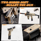 Bugrtey Two Modes Toy Gun Shell Ejecting Rifle with 80 Soft Bullets 40 Shells 2 Clips Soft Bullet Toy Guns Outdoor Shooting Games Christmas Halloween Birthday Gifts