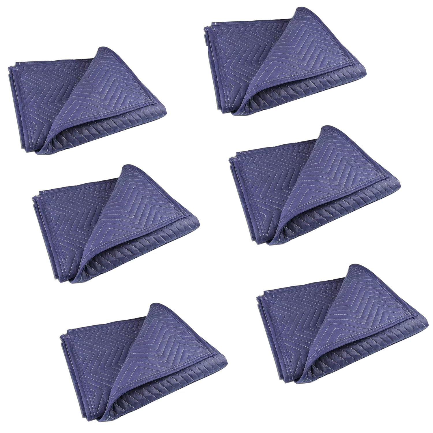 6 Pack 40x72 In Moving Blankets Heavy Duty Thick Furniture Shipping Blankets for Protecting Professional Quilted Shipping Furniture Pads
