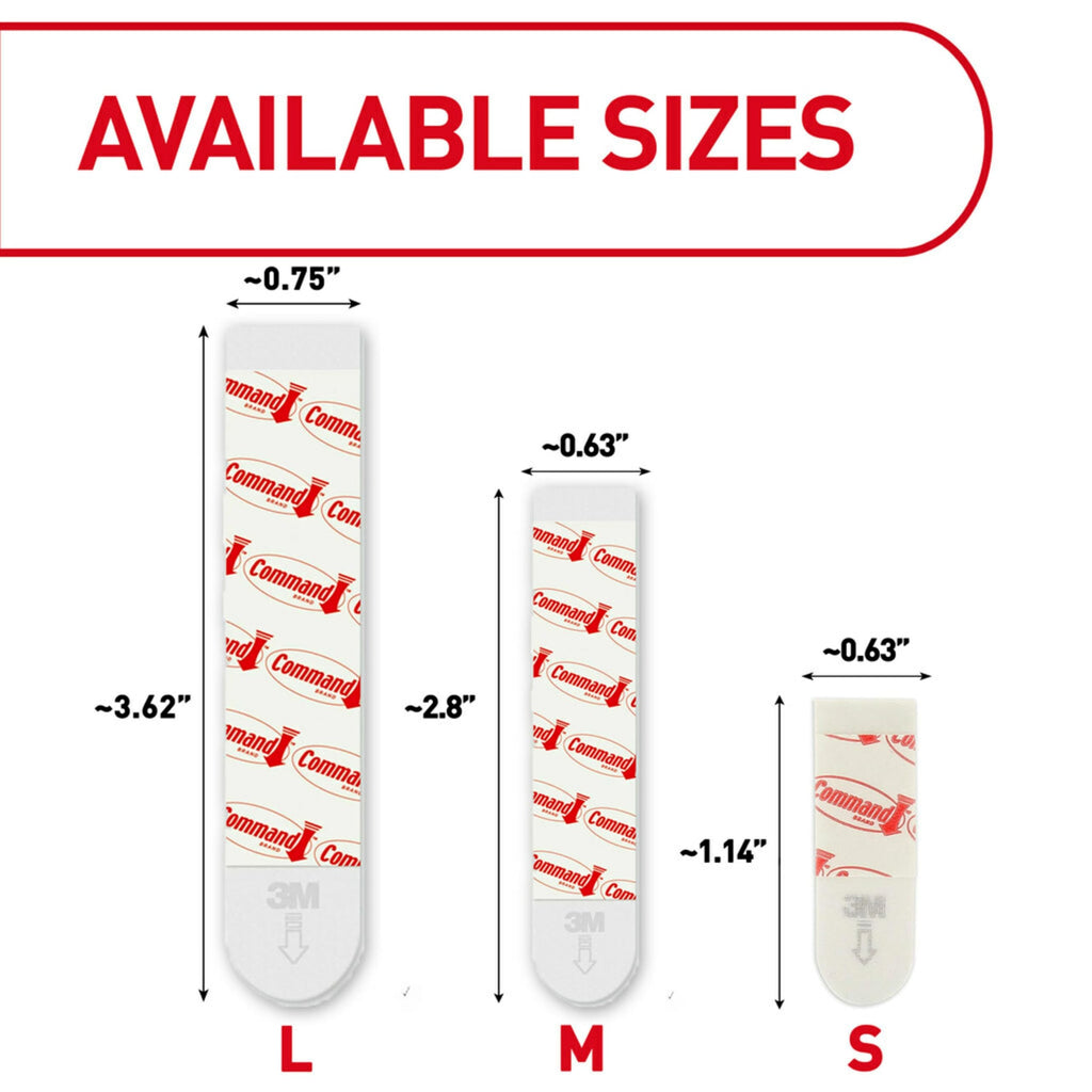 Command Indoor Medium Replacement Strips, 36 Strips