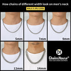 ChainsHouse Stainless Steel Mens Cuban Link Chain, 14mm, 20"