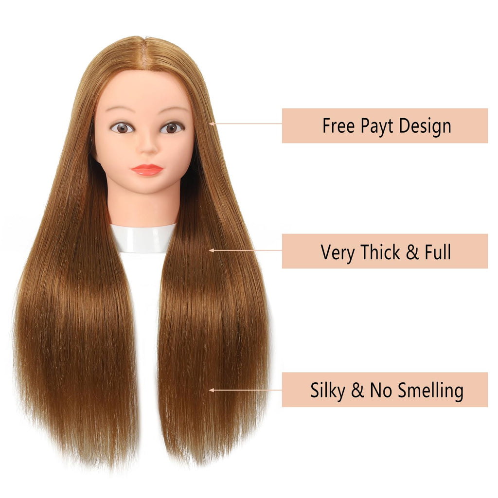 Opini Mannequin Head with 80% Human Hair 26-28" Doll Head for Hairdresser
