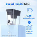 Waterdrop WFD-40L-L Water Filter Dispenser, 35-Cup Large Capacity, Black
