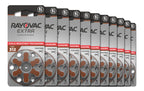 Rayovac Extra hearing aid batteries size 312. Long-lasting mercury-free zinc-air hearing aid batteries - 1.45v. (60 batteries)