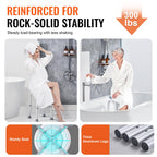 VEVOR Shower Chair for Inside Shower, FSA or HSA Eligible, 360 Degree Swivel Shower Stool, Non-Slip Bench Bathtub Seat Stool for Elderly Disabled Adults Handicap, 300 lbs Capacity