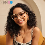 Firmoo Oversized Blue Light Glasses for Women Men Large Frame Anti Eyestrain & UV Protection Computer Gaming Blue Blocker Eyeglasses(Pattern)