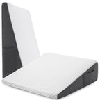Cozymaker 7.5" Bed Wedge Pillow for Sleeping After Surgery, Back Support, Leg Elevation, Gerd Acid Reflux, Neck Pain, Snoring, Cooling Memory Foam Triangle Incline Wedge, Removable Washable Cover