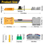2 Pack 20V to 12V Step Down Converter Compatible with DeWalt 20V Power Wheel Battery Adapter, DC 12V 20A 240W Buck Converter Regulator 30A Fuse & Wire Terminal