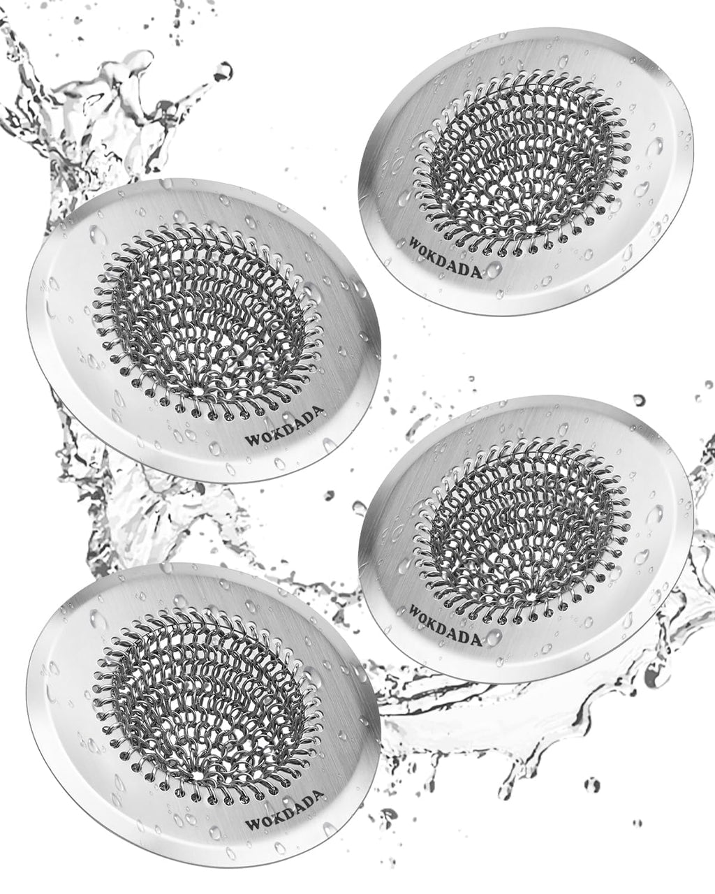 Sink Drain Strainer, Reversible Easy Clean Mesh Sink Strainer with 304 Stainless Steel, Wokdada Revolutionary Anti-Rust Large Kitchen Sink Strainer Food Catcher for Garbage Disposal Without Clogging