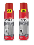 Magic Stainless Steel Cleaner Aerosol - 17 Ounce (2 Pack)- Removes Fingerprints Residue Water Marks and Grease from Appliances - Refrigerator Dishwasher Oven Grill