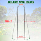 12 Inch Galvanized Landscape Staples Stakes, 25/50/100/200pcs Garden Metal Stakes for Weed Barrier Fabric, Fence Stakes, Tent Stakes, Christmas Decorations (50pcs)