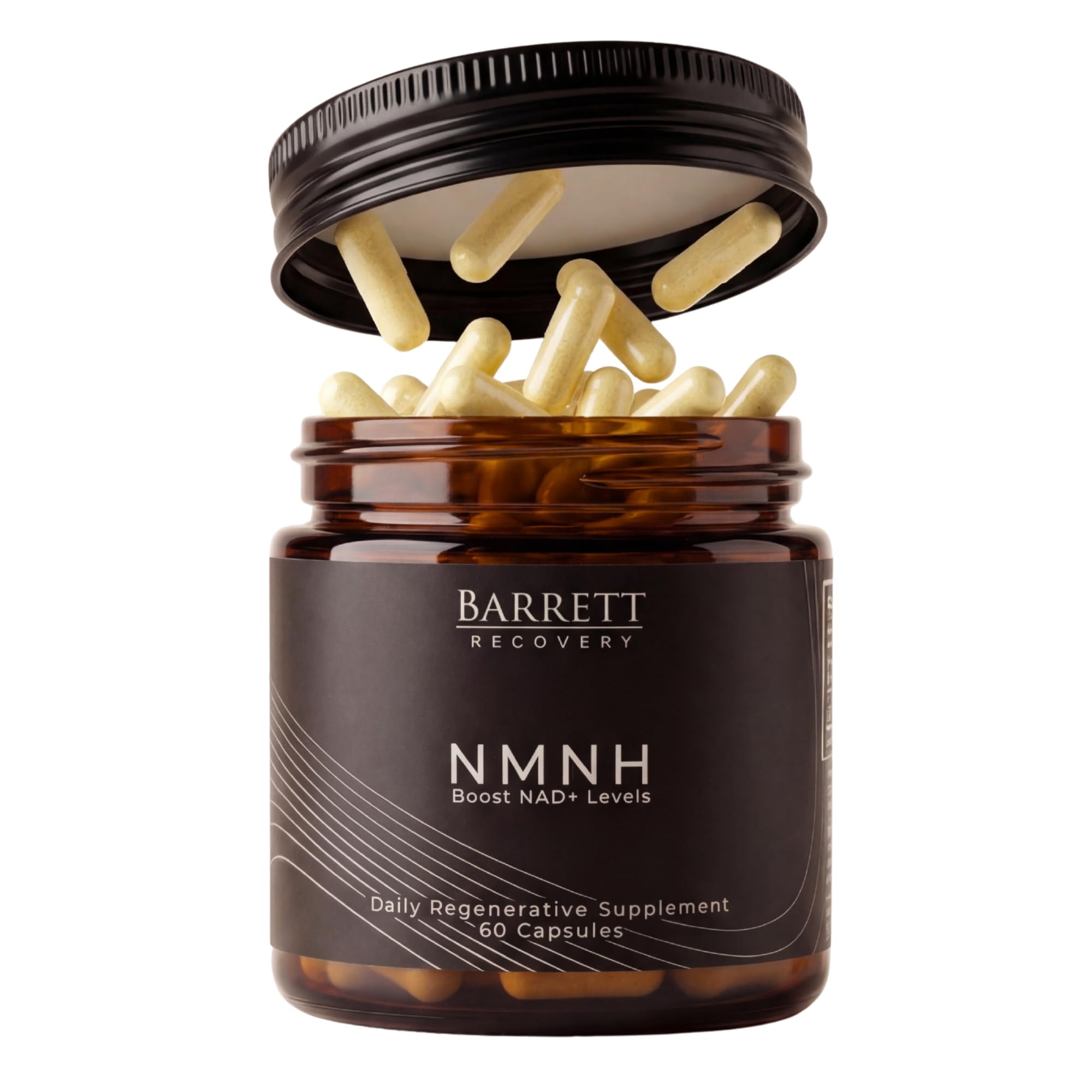 Barrett Recovery NMNH NAD+ Support Supplement – Daily Cellular Energy & Vitality Support, Unflavored Capsules, 60 Count
