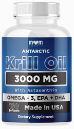 Dr. JOEL'S MOM NUTRIX Antarctic Krill Oil Supplement - 150 Softgels - High Absorption EPA, DHA, Astaxanthin & Phospholipid - No Fishy Aftertaste Like Fish Oil - Made in USA