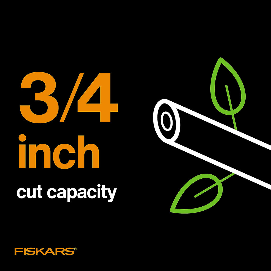 Fiskars PowerGear2 Bypass Pruning Shears, 3/4" Cut Capacity Garden Clippers