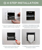 FORIOUS Recessed Toilet Paper Holder, Wall Mount Bathroom Tissue Holder