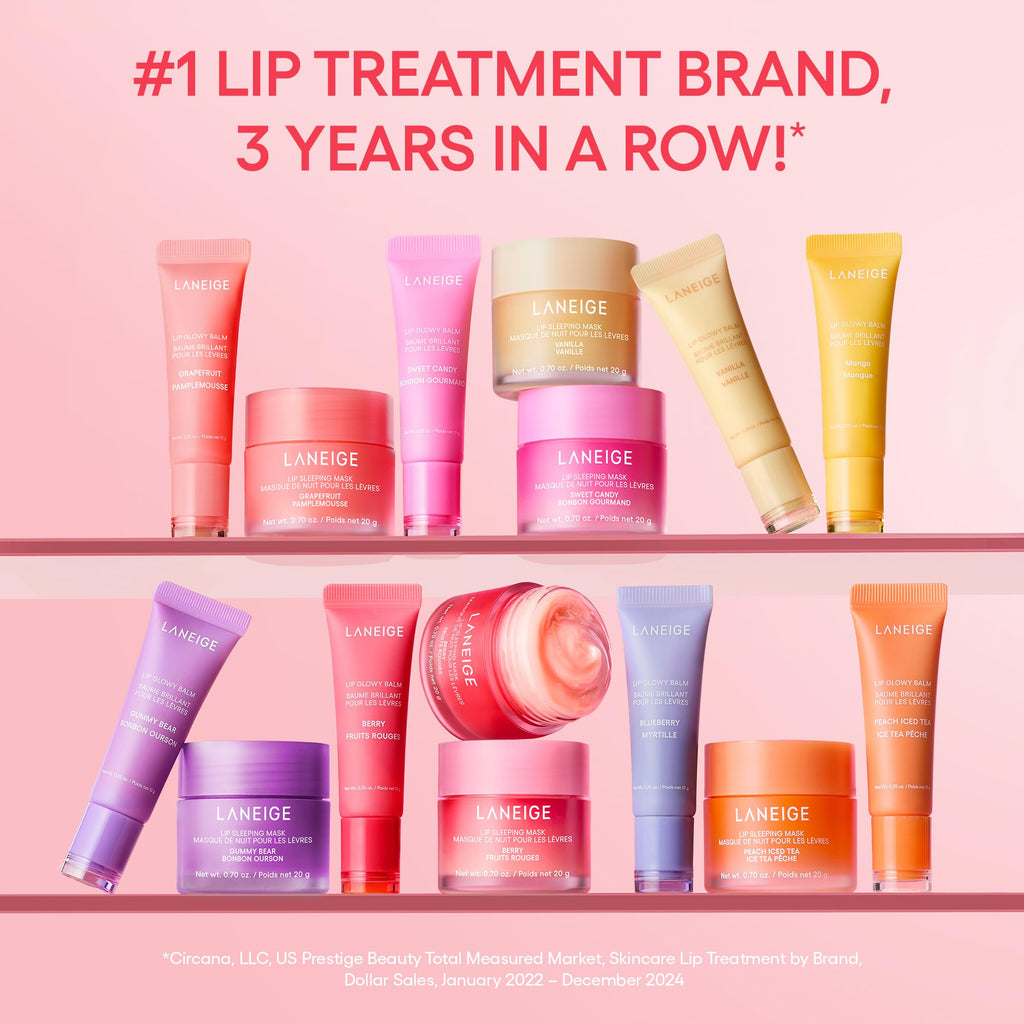LANEIGE Lip Glowy Balm, Grapefruit: Sheer Tinted Lip Moisturizer with Shea Butter, for Hydrating Shine & Soft Lips
