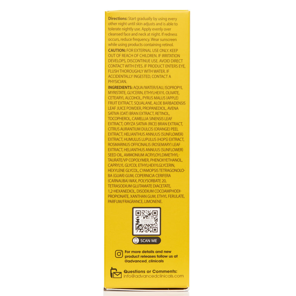 Advanced Clinicals Retinol Serum For Face | Visible Anti Aging Retinol Serum Skin Care Face Moisturizer With Vitamin E Helps Improve Look Of Wrinkles, Fine Lines, & Uneven Skin Tone, 2-Pack
