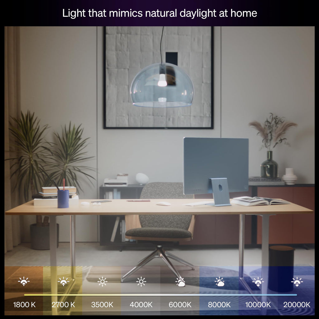 Philips Hue Smart LED A19 Bulb 1-Pack, White & Color Ambiance, E26 Base, 7.2W, Full Spectrum Light 1000K-20000K, 810 Lumens, Dimmable, Works with Alexa, Google, & Apple Home
