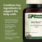 Standard Process Bio-Dent Skeletal Health Dietary Supplement - Teeth & Bone Function Support - Skeletal & Collagen Supplement - 800 Tablets