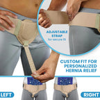 Everyday Medical Inguinal Hernia Support Belt for Men I Fits Left or Right Side I Post Surgery Men and Womens Hernia Support Truss for Inguinal, Groin Hernias I Adjustable Waist Strap I Beige | S/M