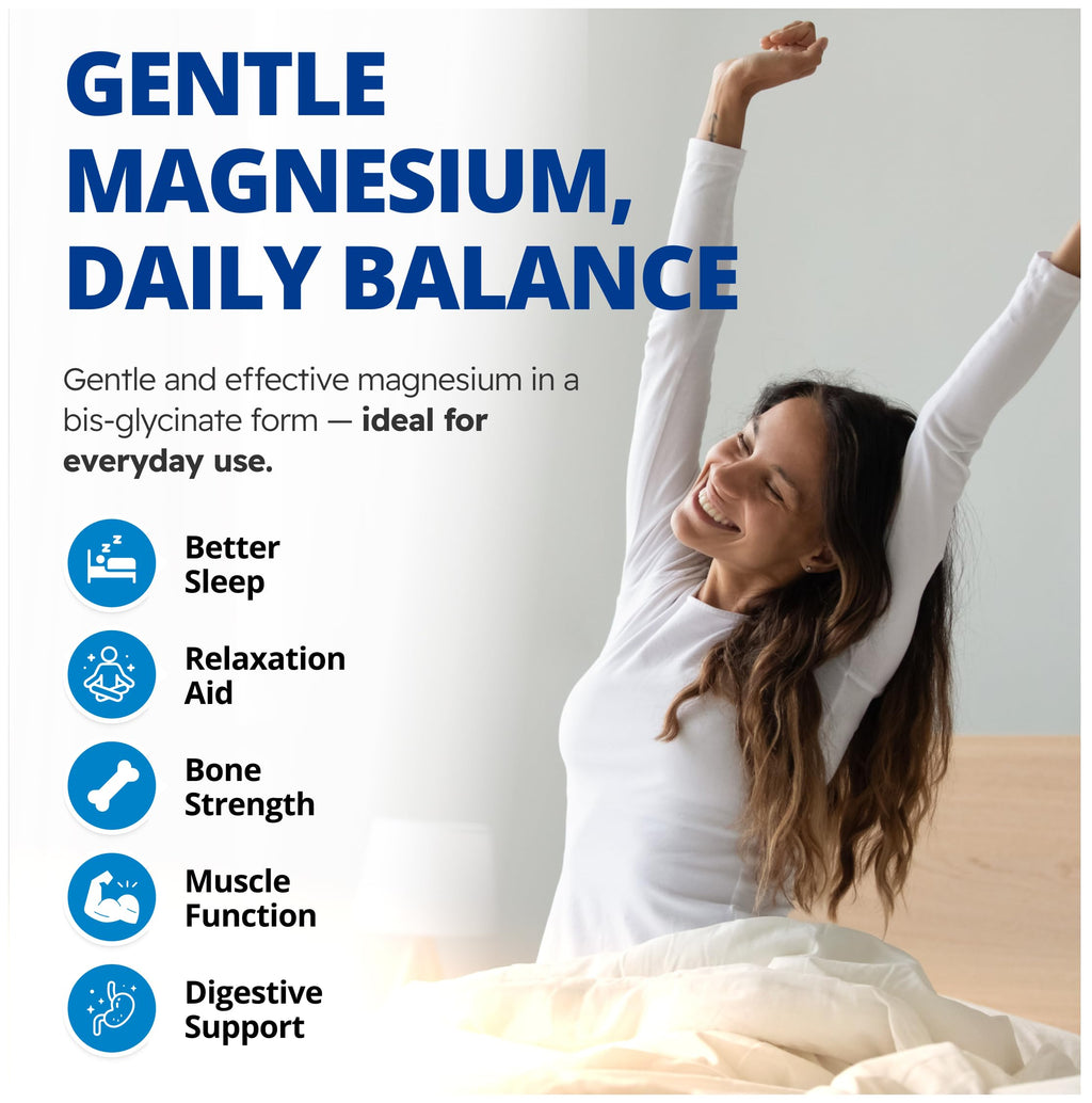 CanPrev Magnesium BisGlycinate Gentle 200mg, 240 v-Caps 240-Day Supply - Pure Elemental Magnesium Supplement, Supports Bone and Muscle Function, Gentle on Stomach, Perfect for Daily Magnesium Needs