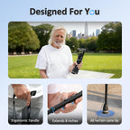 HEALTHBAZAAR Walking Cane with LED Light, Folding Canes for Men & Women with Shock Absorption - Adjustable, Lightweight Collapsible Walking Sticks with Comfort Grip Handle, Heavy Duty All Terrain Tip
